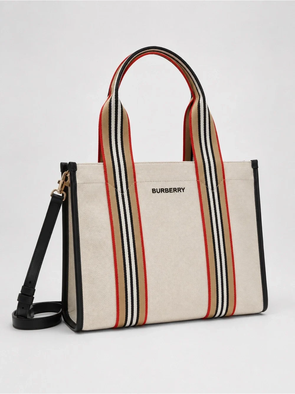 Burberry Striped Canvas Tote crossbody Bag